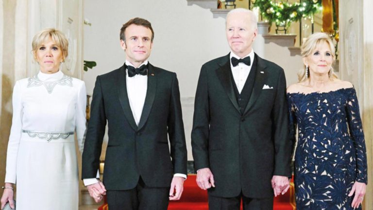 Beyaz Saray’da davet… Biden’a gazoz Macron’a ıstakoz