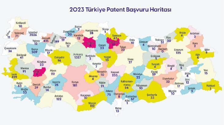 Türkiye’nin sınai haklar haritası! İstanbul lider