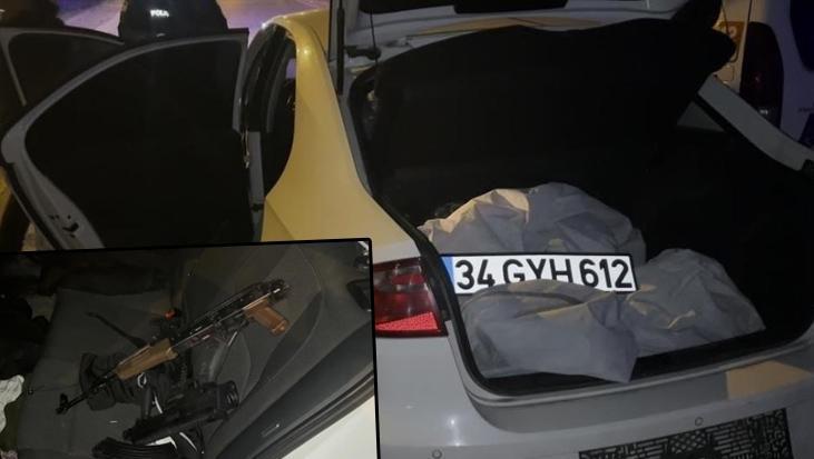 Yer: İstanbul! Durdurulan araçtan makinalı tüfekler çıktı